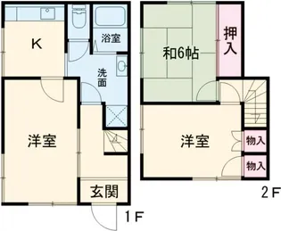 アンジュハイツC【1階】の間取り