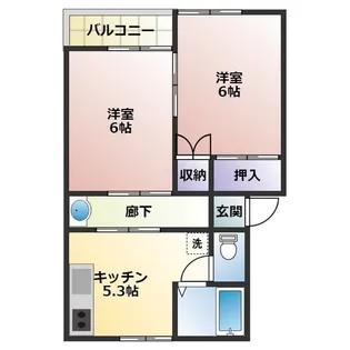 S・Iペアハウス【2階】の間取り