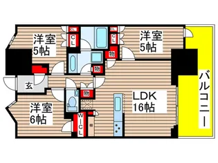 幕張ベイパークライズゲートタワー【25階】の間取り