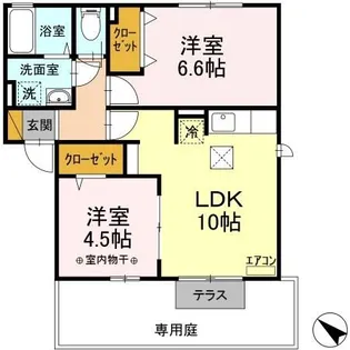 ハイツ白金【1階】の間取り