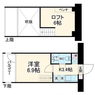 リセス大阪イースト【11階】の間取り