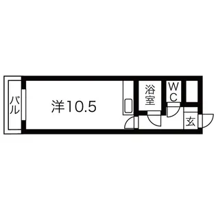 モンテベルデ花京院【3階】の間取り