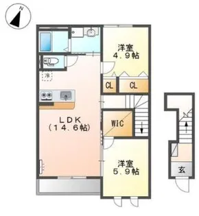 アムール【2階】の間取り