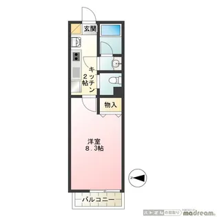 リーベル三井【4階】の間取り