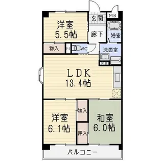 5清邦ビル【3階】の間取り
