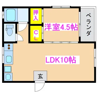 有嶋ビル【3階】の間取り