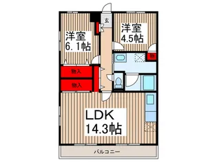 ラ・プランヴェール【3階】の間取り