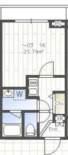 THE CLASS OMORI RESIDENCE【5階】の間取り