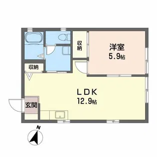パストラルハイツ【1階】の間取り