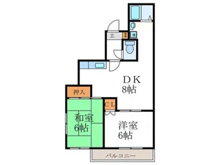 ヴィラツインクル【6階】の間取り