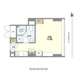 フロンティアレジデンスザタワー品川【14階】の間取り