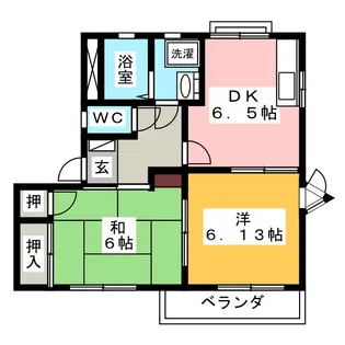 フレグランスひまわり E棟【2階】の間取り