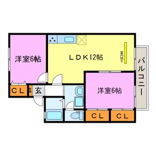 アグリンビレッジ【2階】の間取り