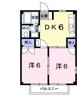 ニューシティヒラタC【2階】の間取り