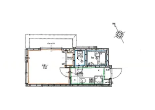 アドバンステージ岡沢【1階】の間取り