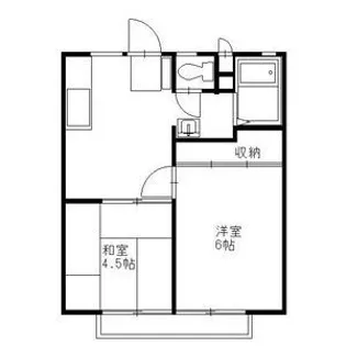 清成ハイツ(2DK)【2階】の間取り