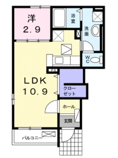 愛知県名古屋市緑区桶狭間上の山【アパート】の間取り
