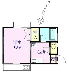 熊本県熊本市中央区三郎1【アパート】の間取り