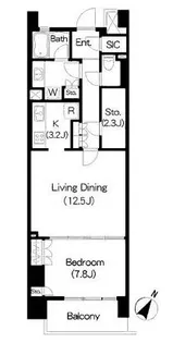 Brillia ist 三軒茶屋 ブラッサムテラス【8階】の間取り