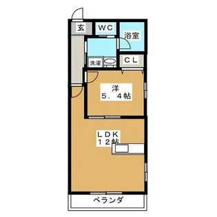 ラ・ベルヴィ【1階】の間取り