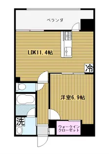 1LDKの間取り画像