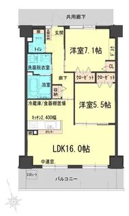 サンセール東古松III【4階】の間取り