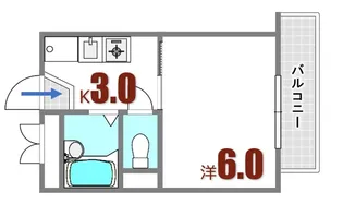 カーサ大正【3階】の間取り