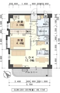 クレセール【3階】の間取り