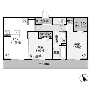群馬県高崎市常盤町【アパート】の間取り