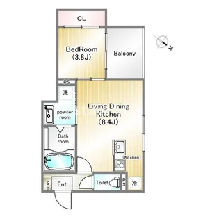 兵庫県神戸市兵庫区荒田町3【アパート】の間取り
