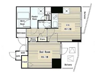 東京都港区高輪1【マンション】の間取り