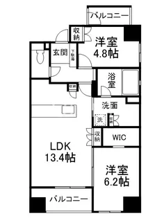 ブランズ京都烏丸御池【6階】の間取り