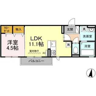 K.T.コスモス【2階】の間取り