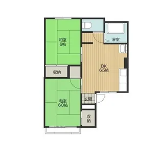 アメリカヤハイツA【2階】の間取り