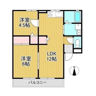レトア B【2階】の間取り