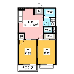 K’S HOUSE B【2階】の間取り