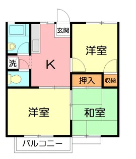 葉月ハイツA【2階】の間取り