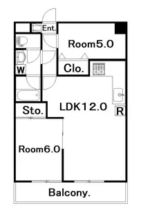 ルミエール多比良【5階】の間取り