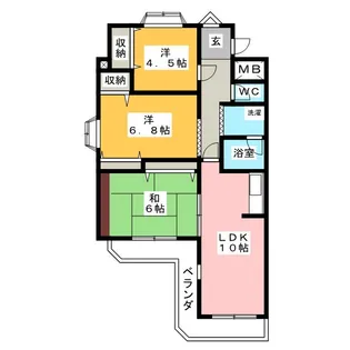 第2西垣マンション【3階】の間取り