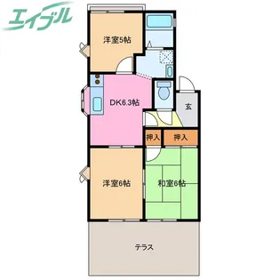 ライムハウス【1階】の間取り