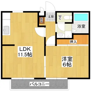 サンライフ塚本B棟【1階】の間取り