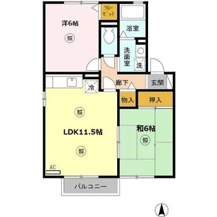 ヴァンコリーヌ【2階】の間取り