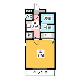 エクセル城並【1階】の間取り