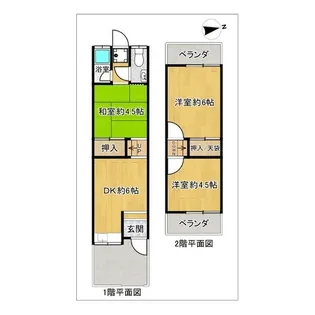 大阪府高槻市如是町【一戸建】の間取り