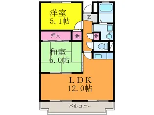 メゾンアヴェニール【1階】の間取り