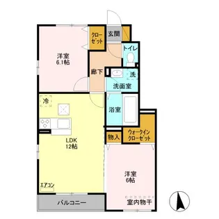 埼玉県さいたま市浦和区木崎2【アパート】の間取り