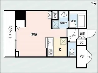 パークソレイユ弐番館【6階】の間取り