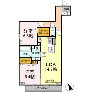 静岡県浜松市中央区鴨江2【アパート】の間取り