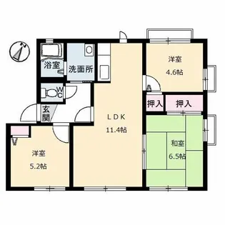 グリシーヌ B棟【1階】の間取り