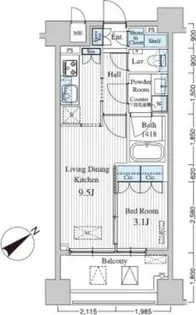 MFPRコート赤坂見附【5階】の間取り